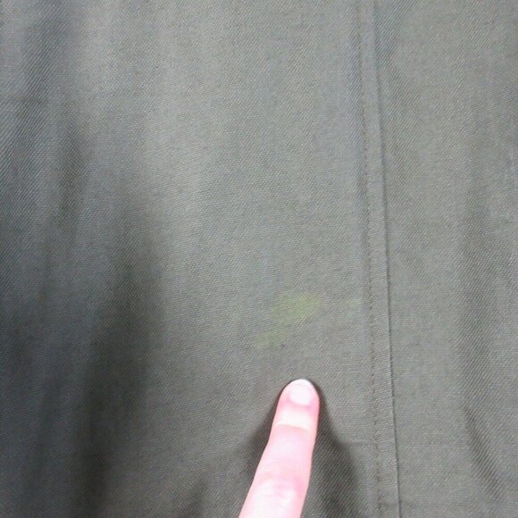 Club Monaco Alixi Utility Moto Jacket Women M Green Black Leather Sleeves 796 - Picture 9 of 14